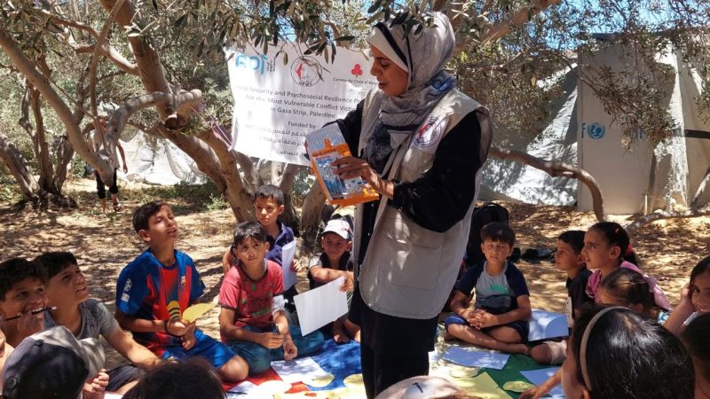 جلسة مشاعري للأطفال في مخيم نابلس